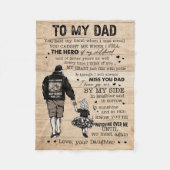 Vader geeft mijn vader mijn Hero Fleece Deken (Voorkant)