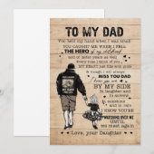 Vader geeft mijn vader mijn Hero Save The Date (Voorkant / Achterkant)