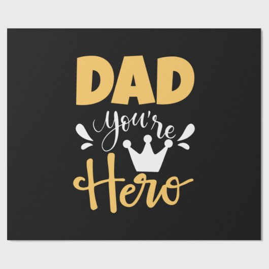 Vader geeft pap je bent Hero Cadeaupapier (Vlak)