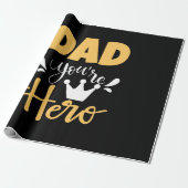 Vader geeft pap je bent Hero Cadeaupapier (Uitgerold)