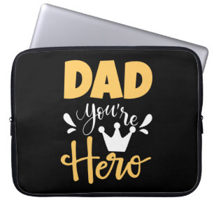 Vader geeft pap je bent Hero Laptop Sleeve