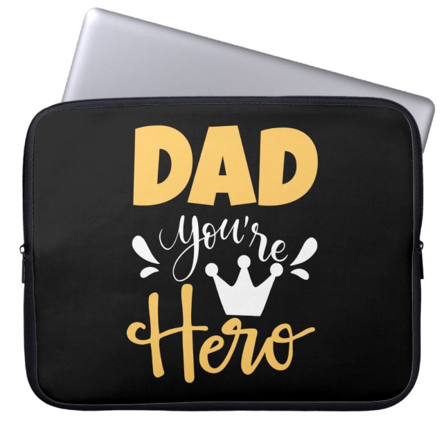 Vader geeft pap je bent Hero Laptop Sleeve (Voorkant)
