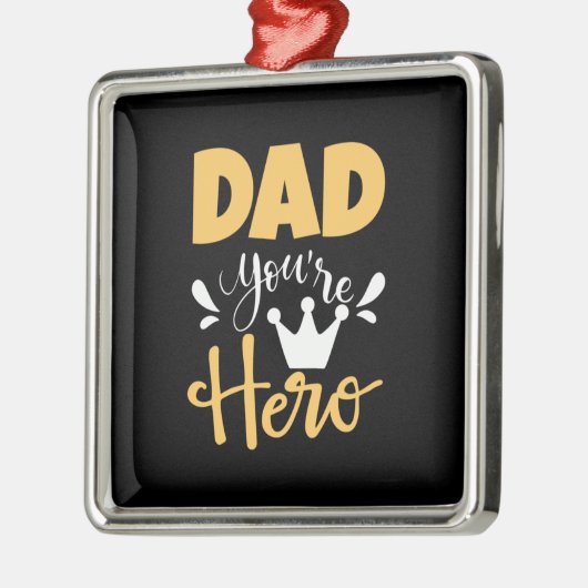 Vader geeft pap je bent Hero Metalen Ornament (Links)