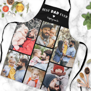 Vader Gepersonaliseerde Fotocollage Beste Papa Schort