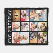 Vader GEWELDIGE DAD 10 Fotocollage Fleece Deken (Voorkant (Horizontaal))