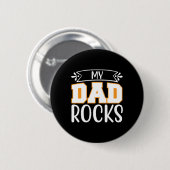 Vader Gift Mijn vader Rocks Ronde Button 5,7 Cm (Voorkant /achterkant)