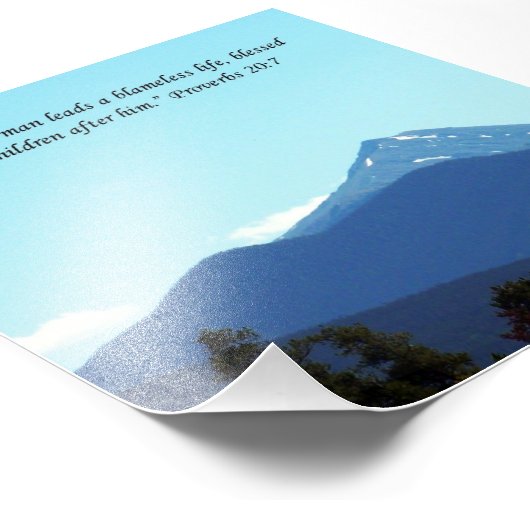 Vader Gift Proverbs 20:7 Afdrukken van Scriptgebon Foto Afdruk (Hoek)