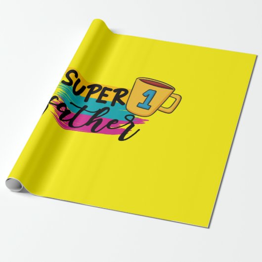 Vader Gift Super Vader Cadeaupapier (Uitgerold)