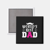 Vader Gift World's beste vader Magneet (Voorkant / Achterkant)