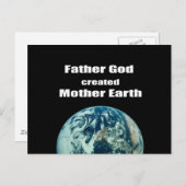 Vader God schiep Moeder Aarde Briefkaart (Voorkant / Achterkant)