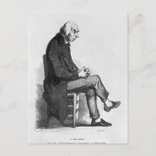 Vader Goriot, illustratie van Le Pere Briefkaart (Voorkant)
