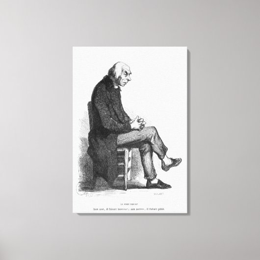 Vader Goriot, illustratie van Le Pere Canvas Afdruk (Voorkant)