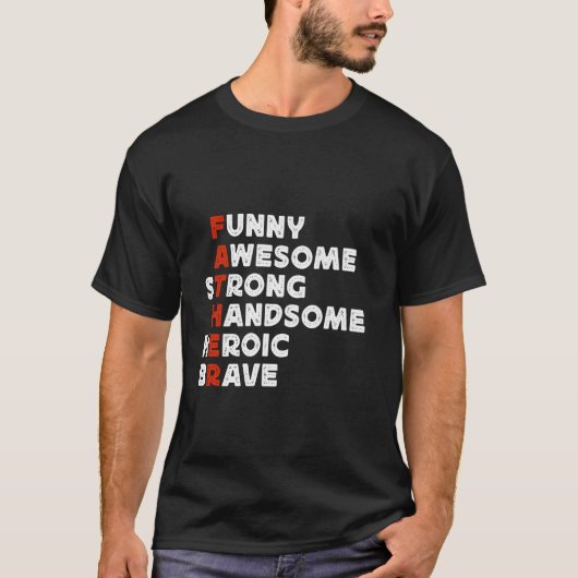 VADER Grappig, Geweldige, sterk, knap, heldhaftig, T-shirt (Voorkant)