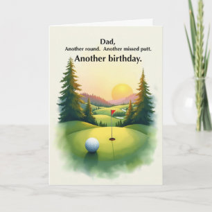 Vader Grappig Golf Verjaardag Nog een Gemiste Putt Kaart