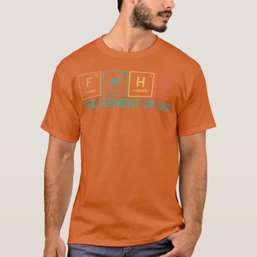 Vader Grappig Periodicable Dad vintage T-shirt (Voorkant)