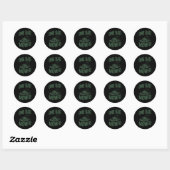 Vader Grasmachine Een Slecht Grasmachine Geschenk Ronde Sticker (Vel)
