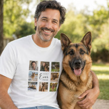 Vader GSD hond papa fotocollage wit