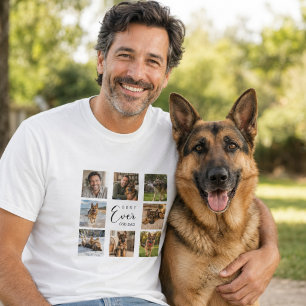 Vader GSD hond papa fotocollage wit T-shirt