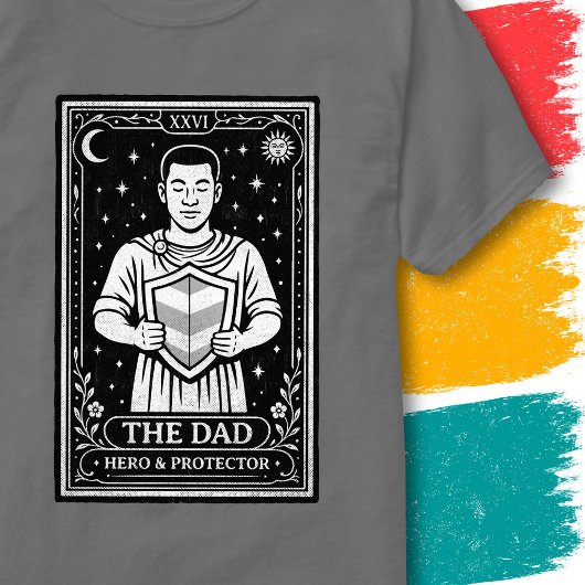 Vader Guardian Schild Kosmische Tarot Stijl Vader T-shirt
