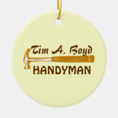 Vader Handyman Business-waardering Keramisch Ornament (Voorkant)