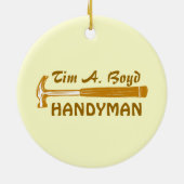 Vader Handyman Business-waardering Keramisch Ornament (Achterkant)