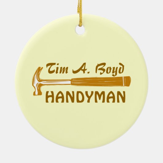 Vader Handyman Business-waardering Keramisch Ornament (Achterkant)