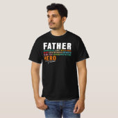 Vader Hardwerkend Grappig Wijs Sterk Held T-shirt (Voorkant volledig)