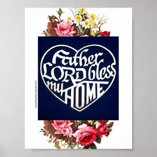 VADER HEER ZEGEN MIJN HUIS POSTER (Voorkant)