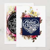 Vader Heer zegene mijn Huis Kaart (Voorkant / Achterkant)