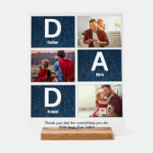 Vader Held en Vriend Groeten Fotocollage Acryl Bord (Voorkant)