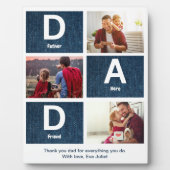 Vader Held en Vriend Groeten Fotocollage Fotoplaat (Voorkant)