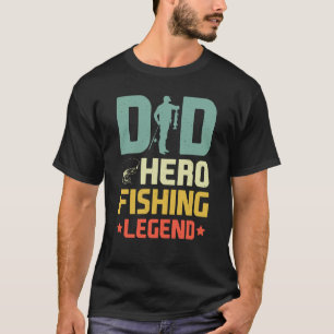 Vader Held Visserij Legende Vaderdag Vintage T-shirt