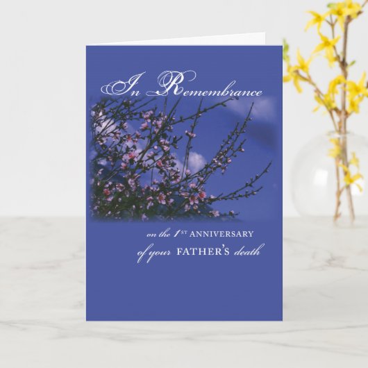 Vader, het 1st Jubileum van de Herinnering Kaart (Gele Bloem)