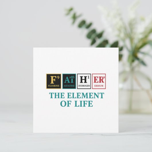 Vader – het element van het leven | periodiek syst (Staand voorkant)