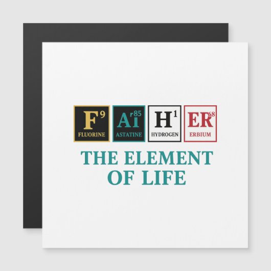 Vader – het element van het leven | periodiek syst (Voorkant / Achterkant)