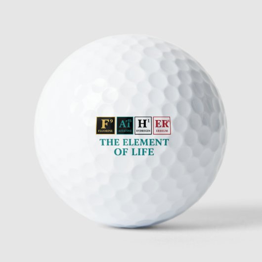 Vader – het element van het leven | periodiek syst golfballen (Voorkant)