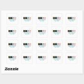 Vader – het element van het leven | periodiek syst vierkante sticker (Vel)