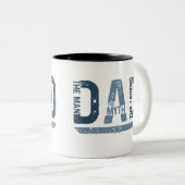 Vader: Het Man. De mythe. De legende Tweekleurige Koffiemok (Voorkant rechts)