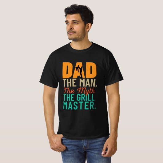 Vader: Het Man. De mythe. De meester van de grill T-shirt (Voorkant volledig)