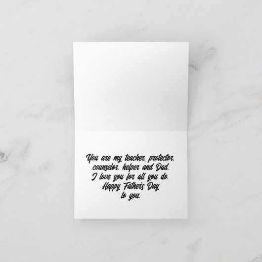 Vader Holding Kind Vaderdag Vakantie Kaart (Binnen)