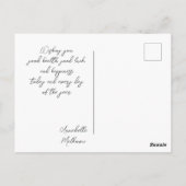 Vader houdt kind en aangepaste Boodschap binnen Briefkaart (Achterkant)