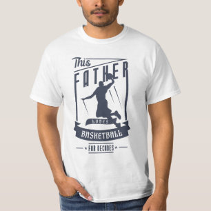 Vader houdt van basketbal voor Vaderdag cadeau T-shirt