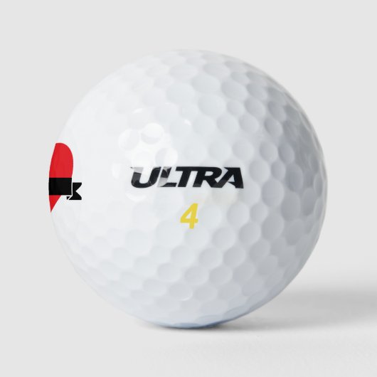 Vader houdt van hart golfballen (Logo)