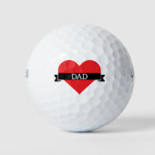 Vader houdt van hart golfballen (Voorkant)
