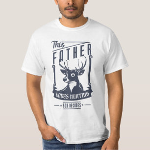 Vader houdt van jagen voor Vaderdag cadeau T-shirt