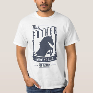Vader houdt van paard voor Vaderdag cadeau T-shirt