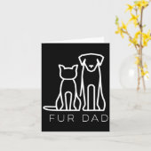 Vader huisdierliefhebber kat hond vader echtgenoot kaart (Gele Bloem)