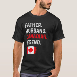 Vader Husband Canadian Legend Proud Dad Canada Fl T-shirt
