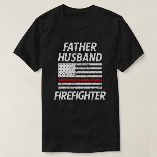 Vader Husband Firefighter Thin Red Line American T-shirt (Design voorkant)