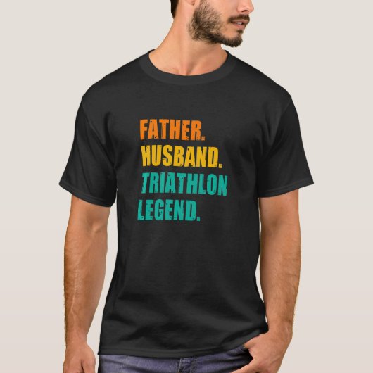 Vader Husband Triathlon Legend Running Cycling Sp T-shirt (Voorkant)